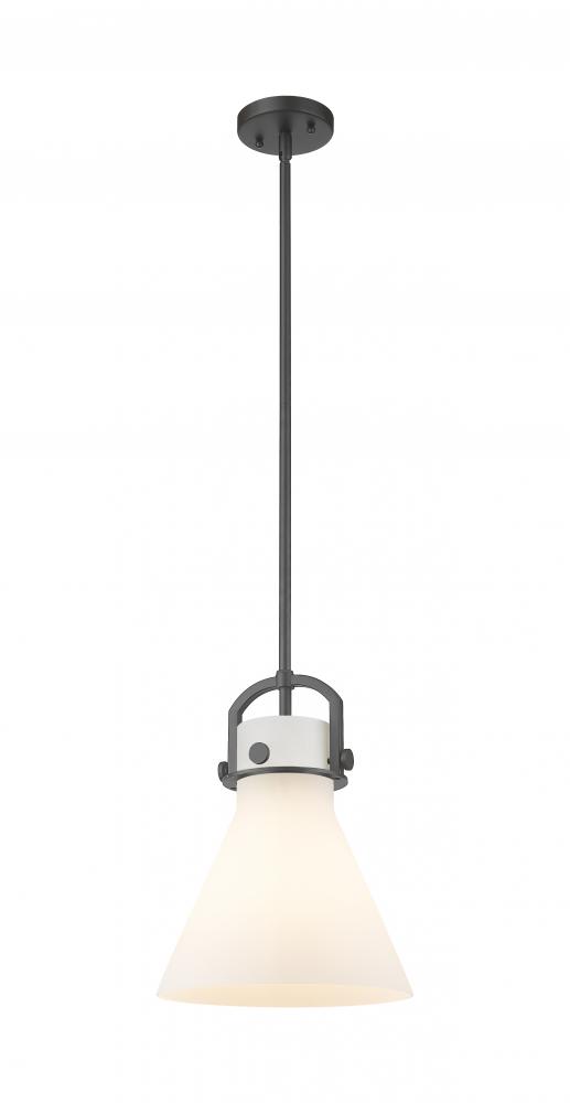 Newton Cone - 1 Light - 10 inch - Matte Black - Mini Pendant