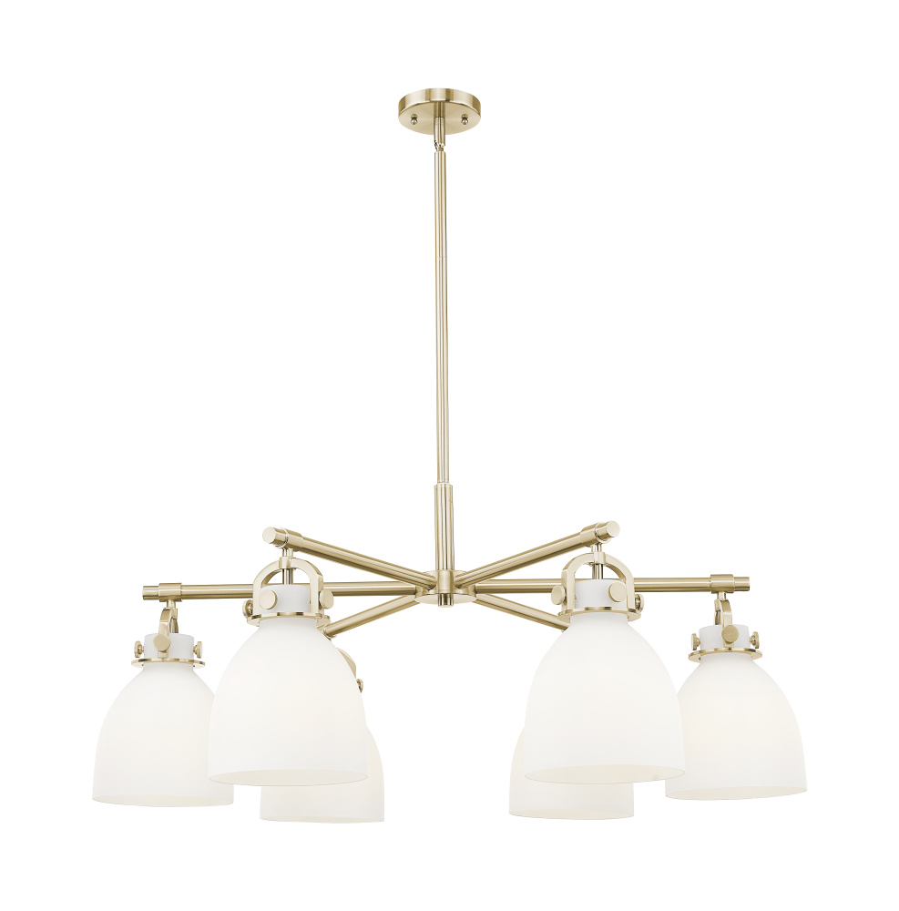 Newton Bell - 6 Light - 26 inch - Champagne Bronze - Chandelier