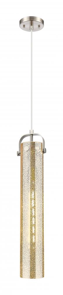 Pilaster - 1 Light - 4 inch Glass - Satin Nickel - Pendant