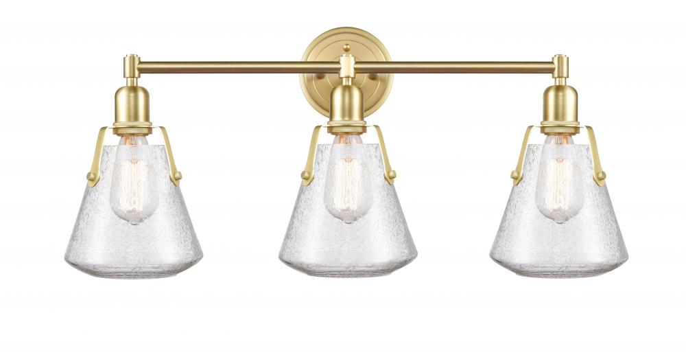Luna - 3 Light - 29 inch - Satin Brass - Bath Vanity Light