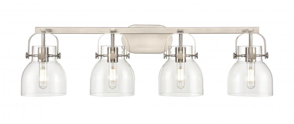 Pilaster II Bell - 4 Light - 37 inch - Satin Nickel - Bath Vanity Light