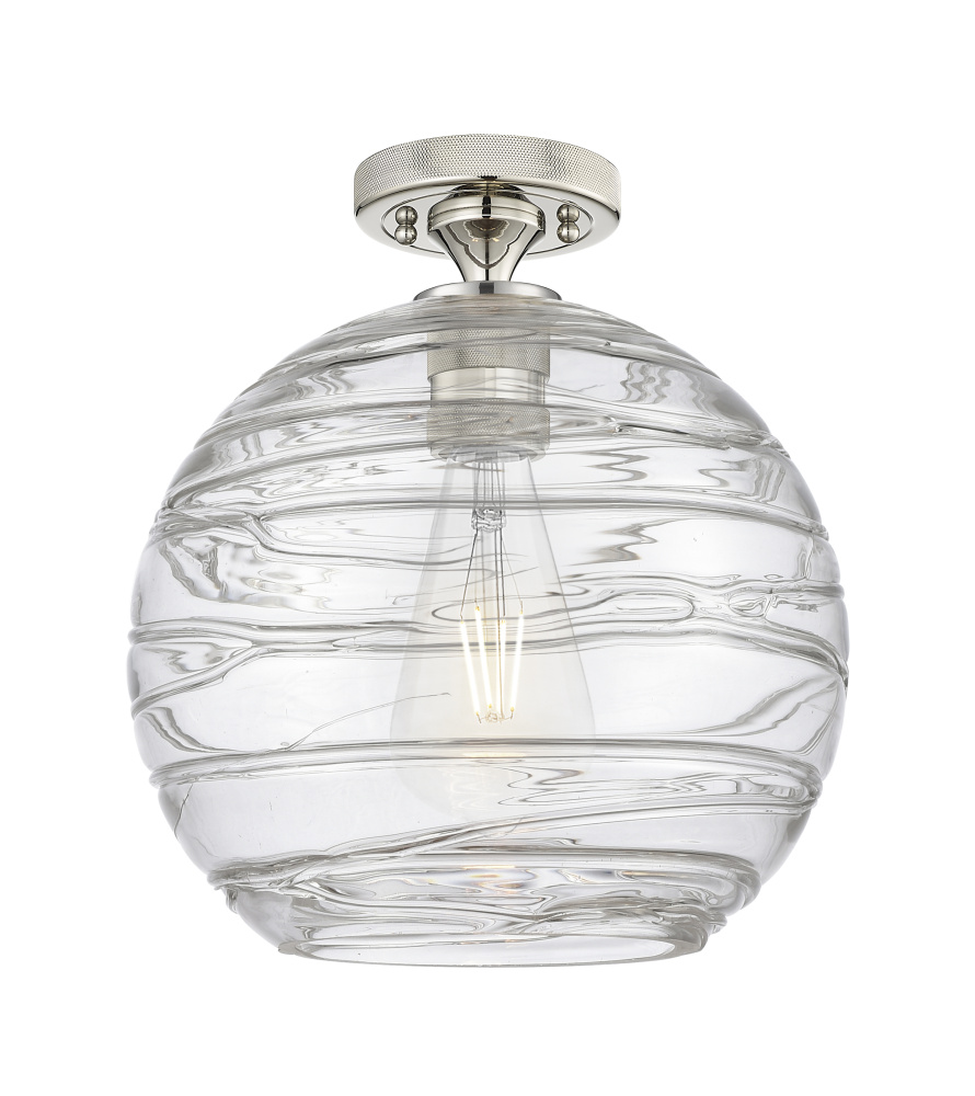 Crown Point - 1 Light - 10 inch - Polished Nickel - Flush Mount