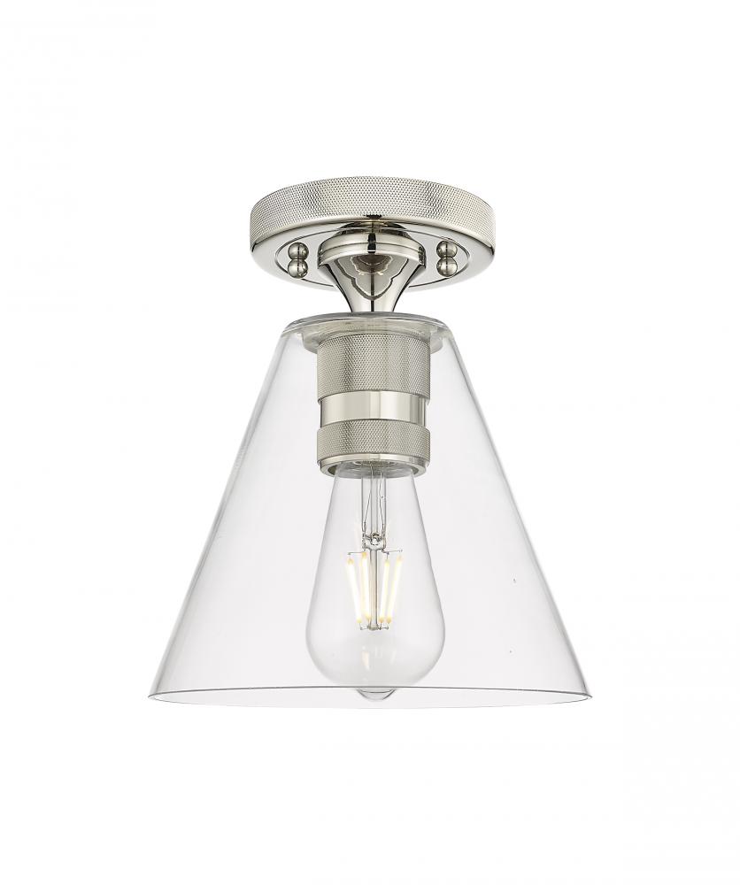 Crown Point - 1 Light - 8 inch - Polished Nickel - Flush Mount