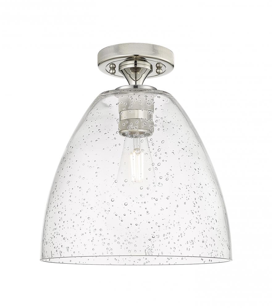 Crown Point - 1 Light - 9 inch - Polished Nickel - Flush Mount