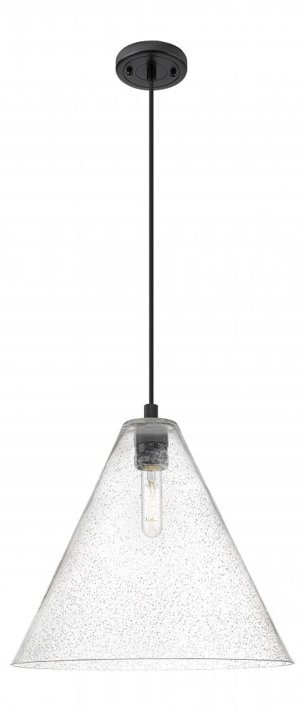 Crown Point - 1 Light - 16 inch - Matte Black - Pendant