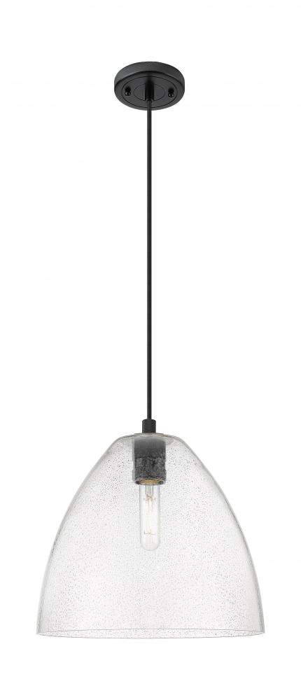 Crown Point - 1 Light - 12 inch - Matte Black - Pendant