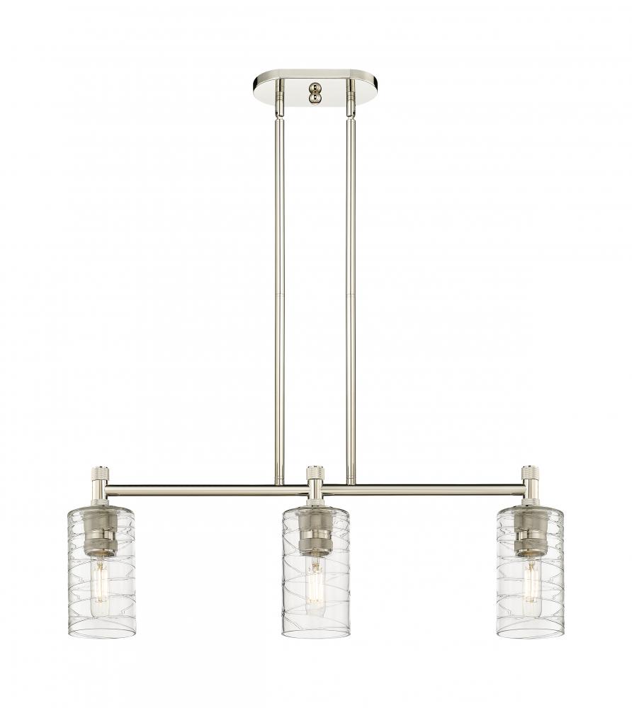 Crown Point - 3 Light - 31 inch - Polished Nickel - Island Light