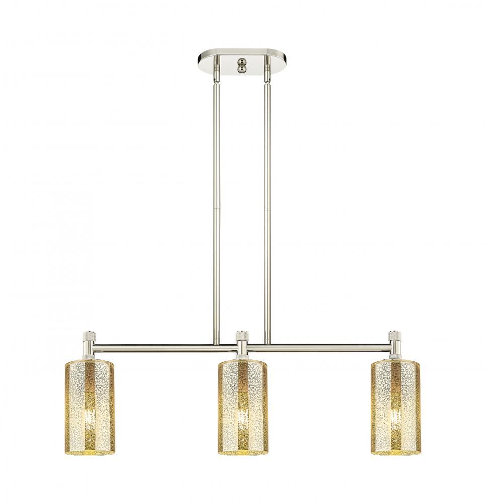 Crown Point - 3 Light - 31 inch - Polished Nickel - Island Light