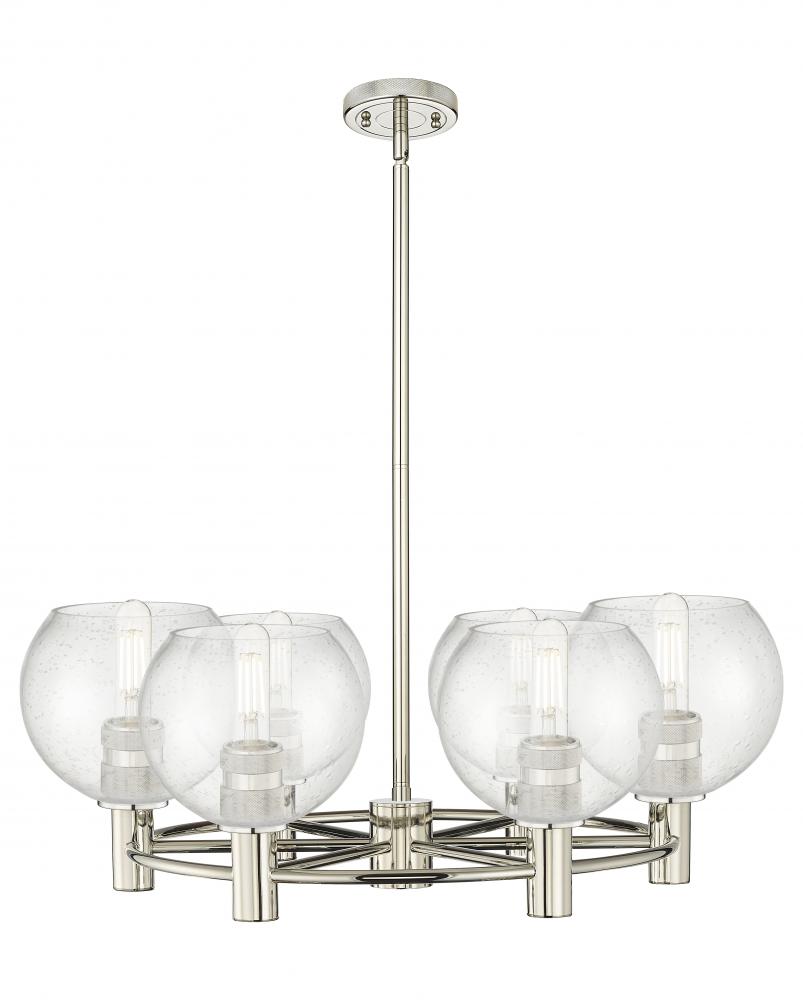 Crown Point - 6 Light - 26 inch - Polished Nickel - Chandelier