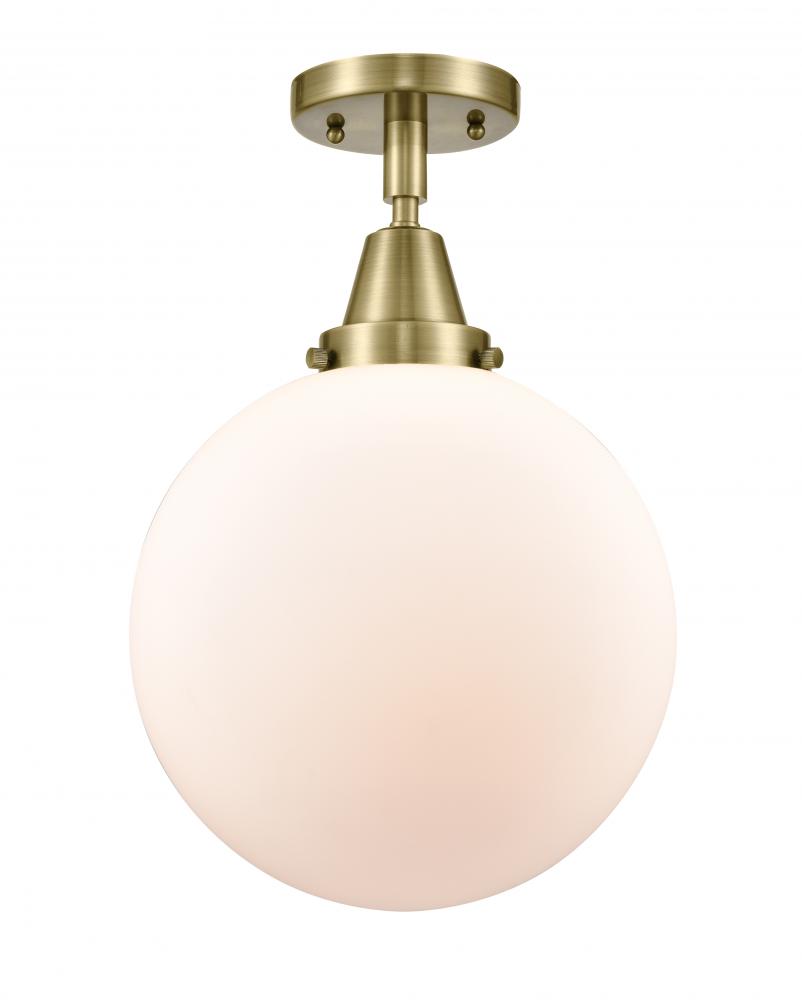 Beacon - 1 Light - 10 inch - Antique Brass - Semi-Flush Mount
