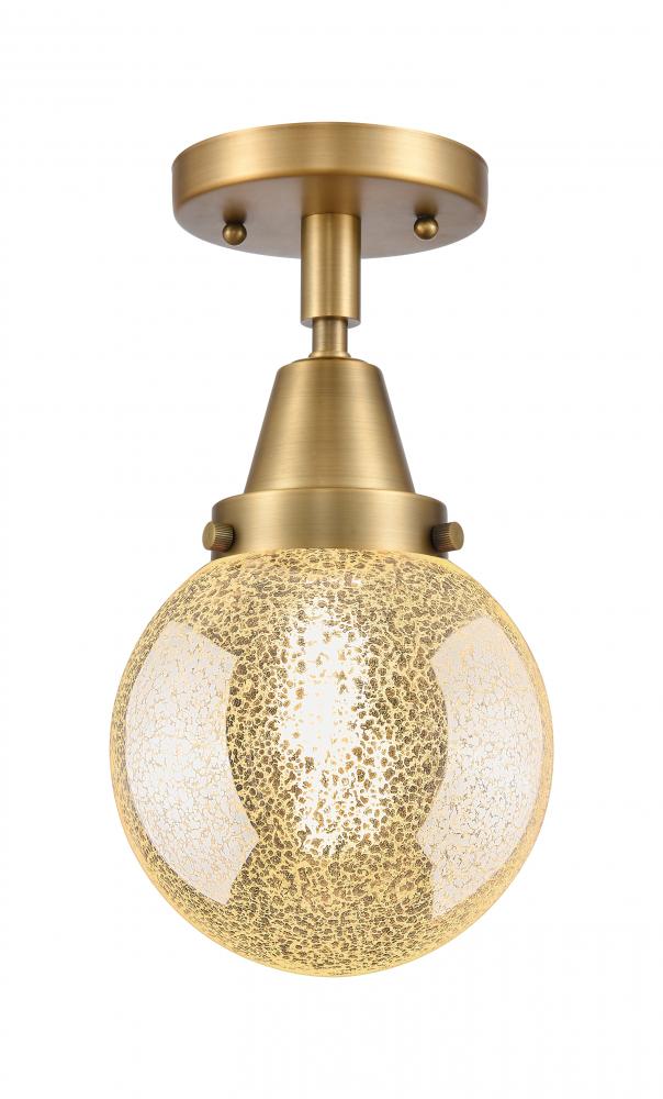 Beacon - 1 Light - 6 inch - Brushed Brass - Semi-Flush Mount
