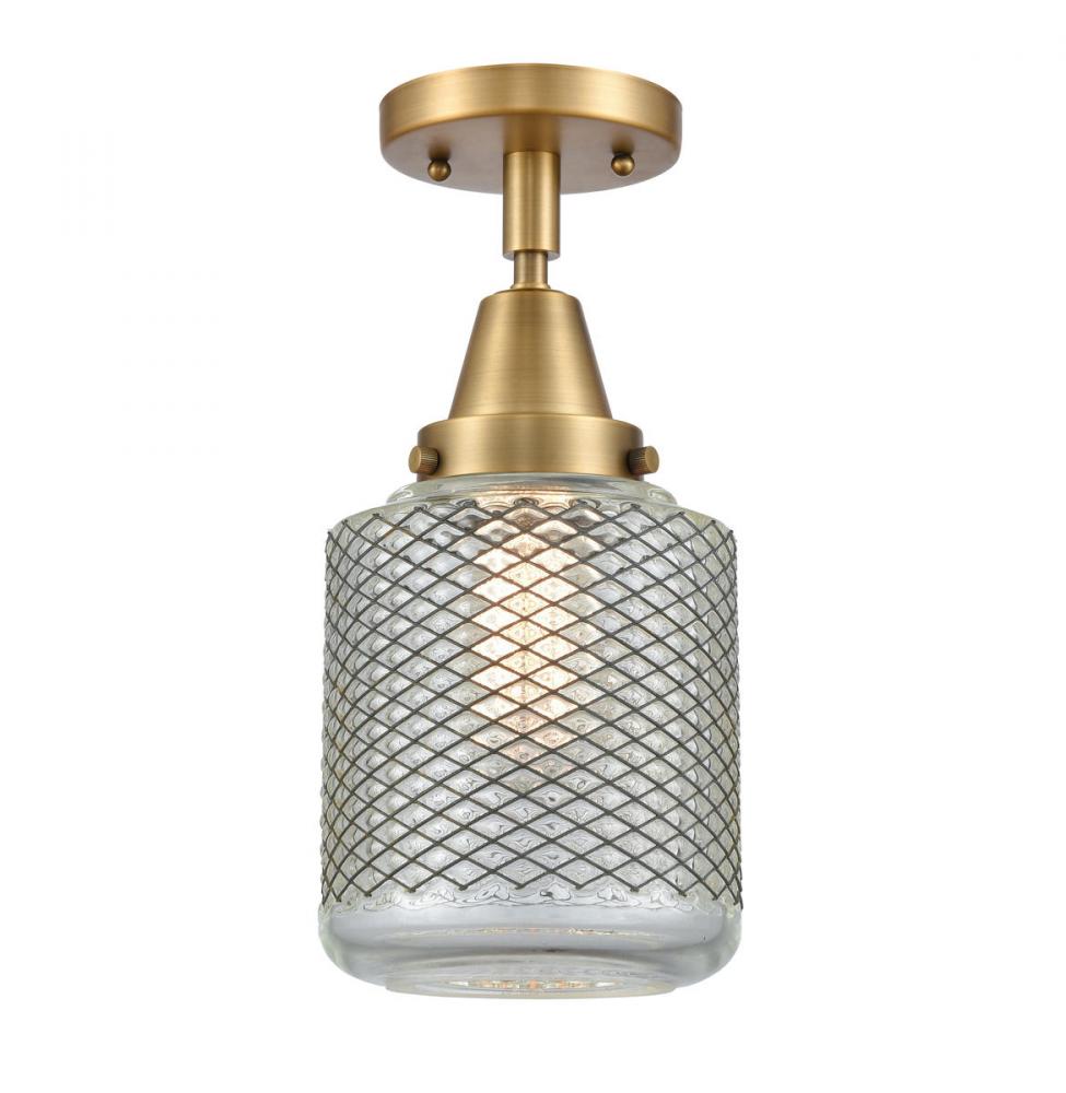 Stanton - 1 Light - 6 inch - Brushed Brass - Semi-Flush Mount
