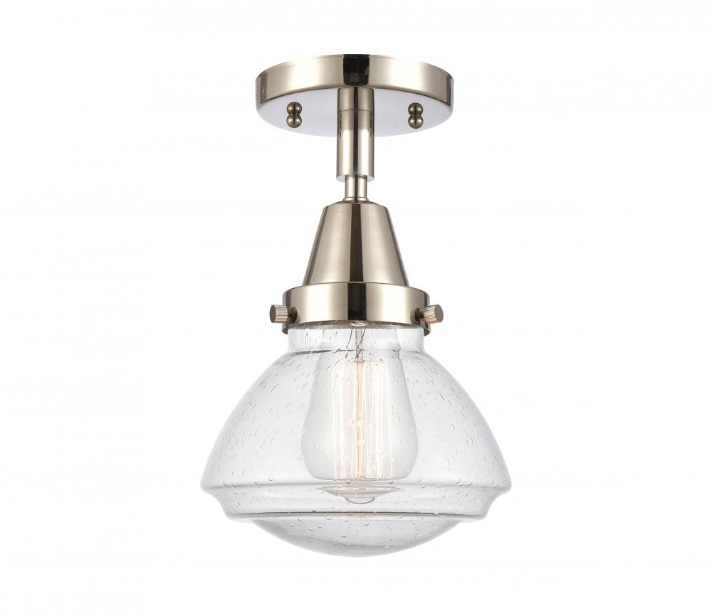 Olean - 1 Light - 7 inch - Polished Nickel - Semi-Flush Mount