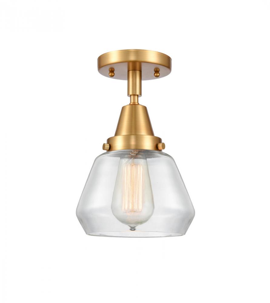 Fulton - 1 Light - 7 inch - Satin Gold - Semi-Flush Mount