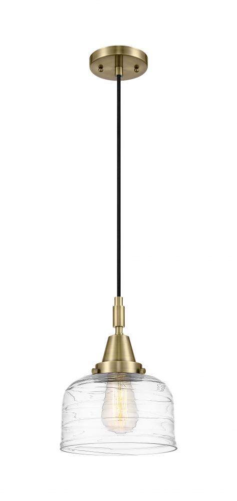 Bell - 1 Light - 8 inch - Antique Brass - Mini Pendant