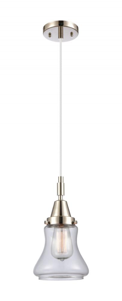 Bellmont - 1 Light - 7 inch - Polished Nickel - Mini Pendant