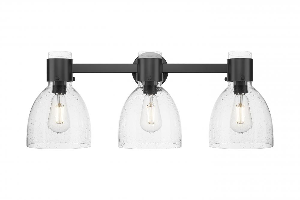 Lawton Bell - 3 Light - 27 inch - Matte Black - Bath Vanity Light