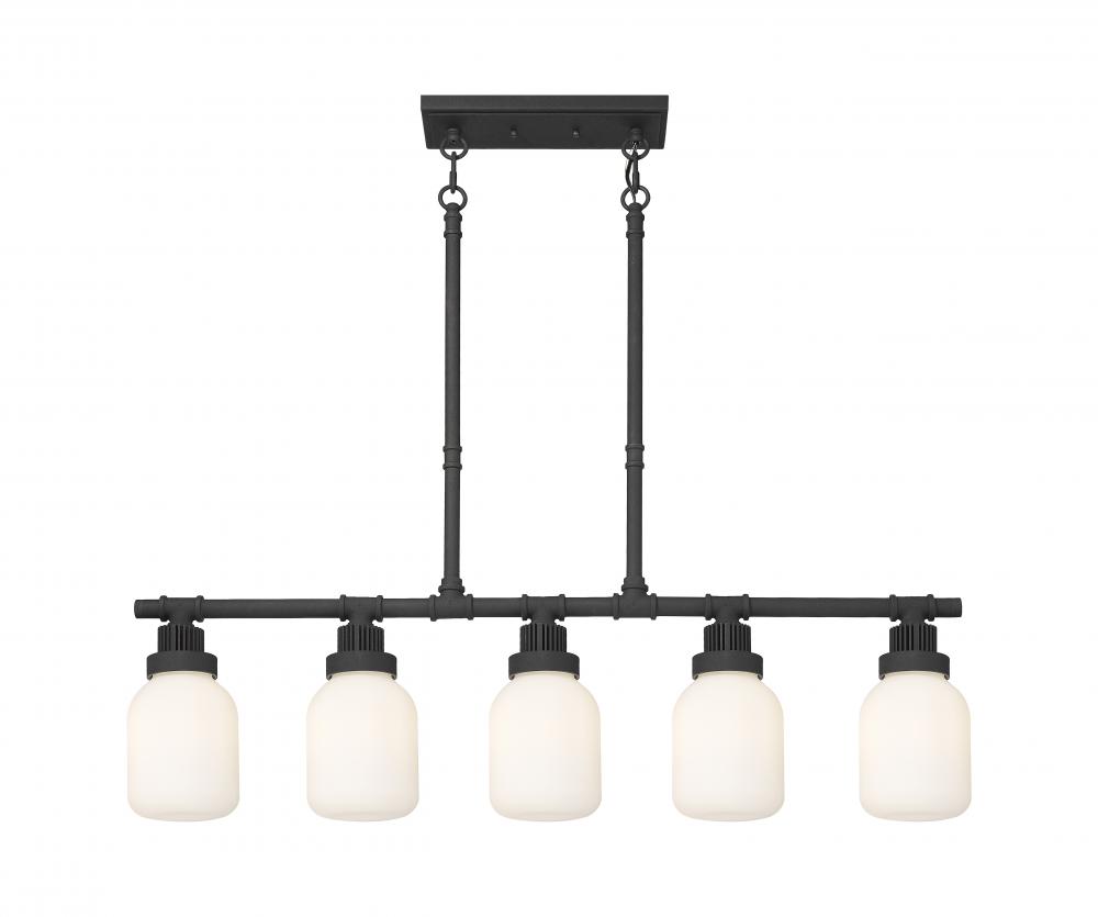 Somers - 5 Light - 43 inch - Textured Black - Linear Pendant