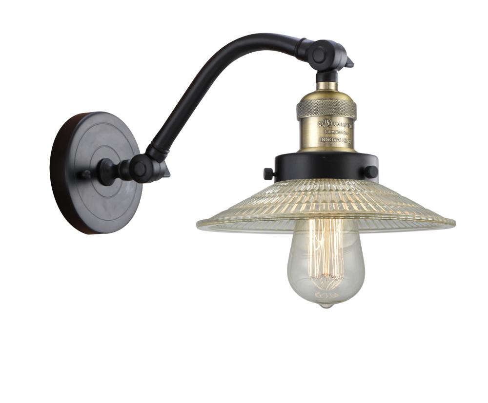 Halophane - 1 Light - 9 inch - Black Antique Brass - Adjustable Sconce