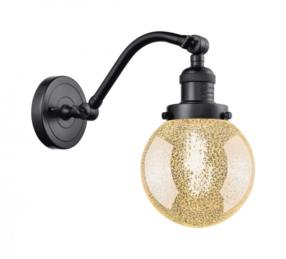 Beacon - 1 Light - 6 inch - Matte Black - Adjustable Sconce