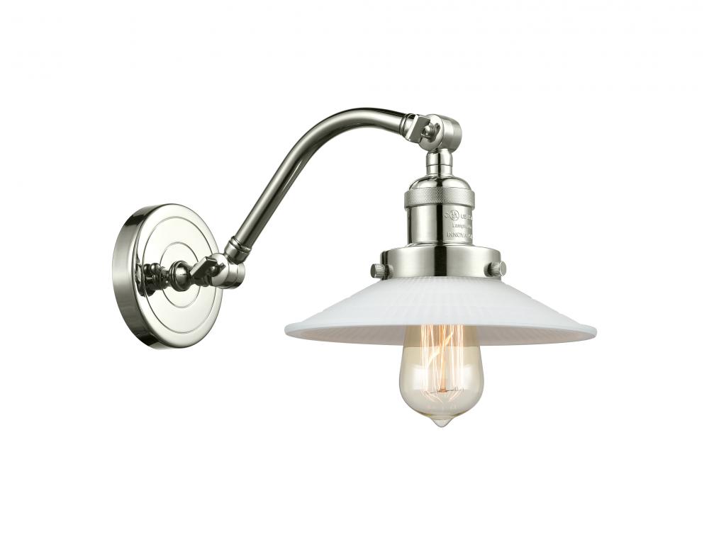 Halophane - 1 Light - 9 inch - Polished Nickel - Adjustable Sconce