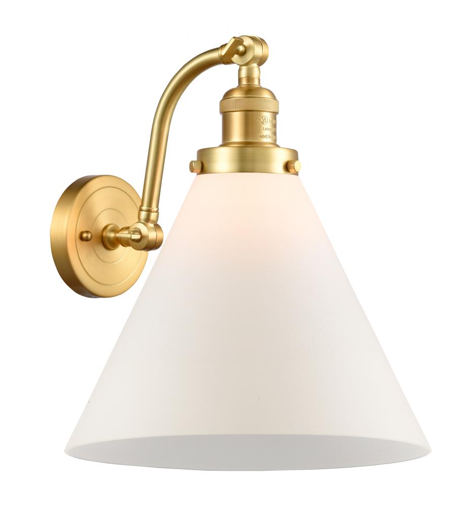 Cone - 1 Light - 12 inch - Satin Gold - Adjustable Sconce