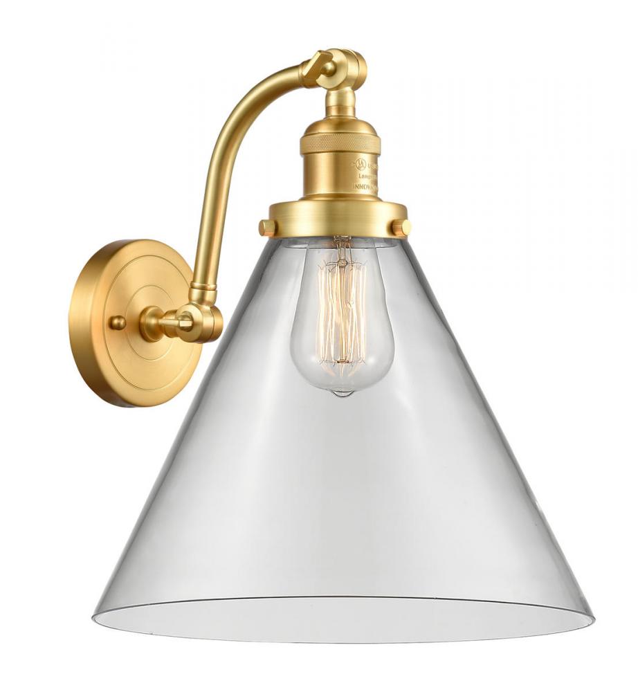 Cone - 1 Light - 12 inch - Satin Gold - Sconce