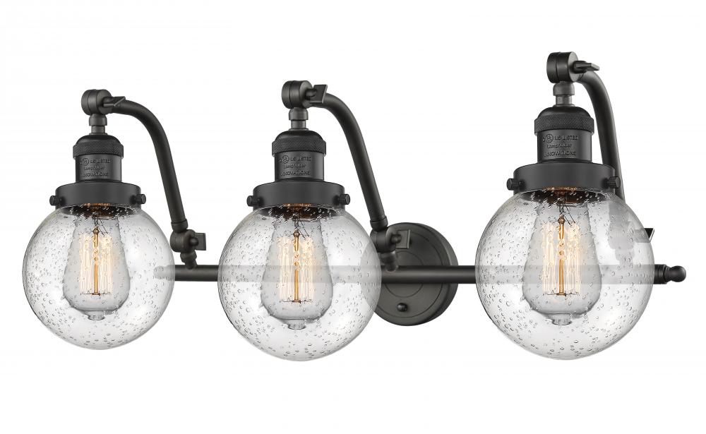 Beacon - 3 Light - 26 inch - Oil Rubbed Bronze - Adjustable Bath Vanity Light