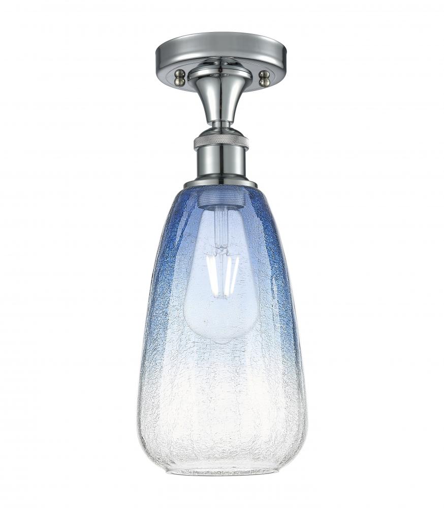 Brookhaven Almond - 1 Light - 6 inch - Polished Chrome - Semi-Flush Mount