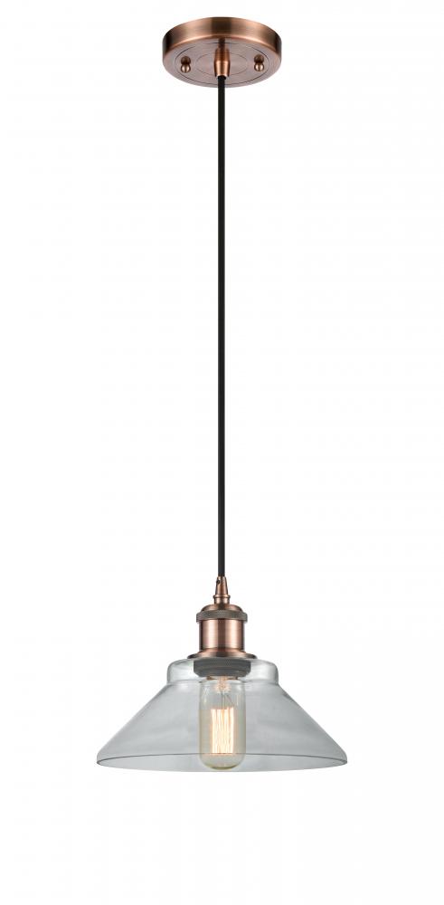 Orwell - 1 Light - 8 inch - Antique Copper - Cord hung - Mini Pendant