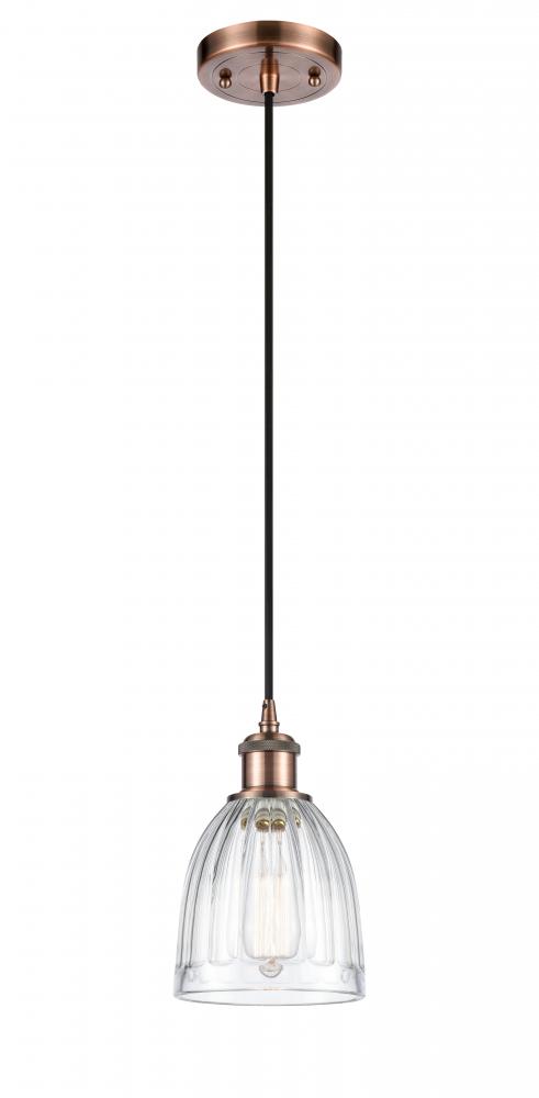 Brookfield - 1 Light - 6 inch - Antique Copper - Cord hung - Mini Pendant