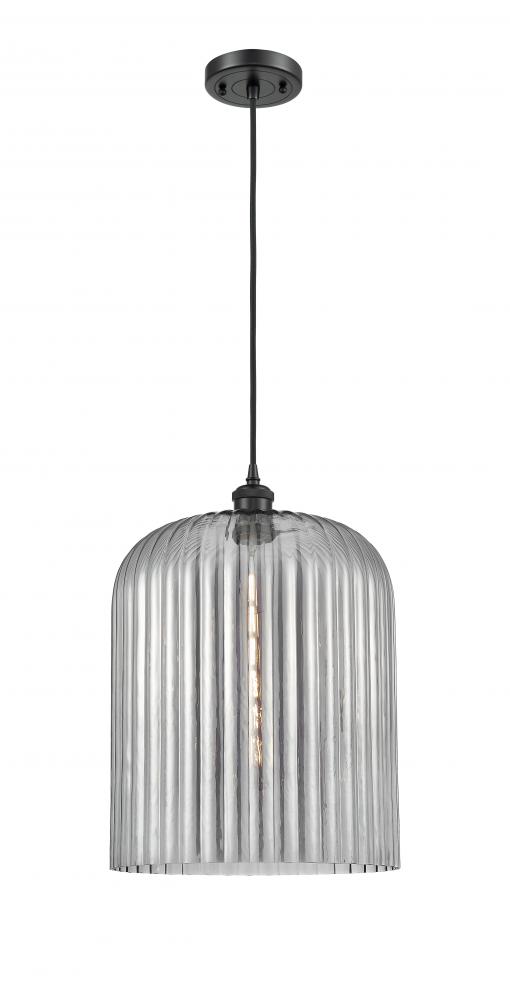 Bridal Veil - 1 Light - 5 inch - Matte Black - Cord hung - Mini Pendant