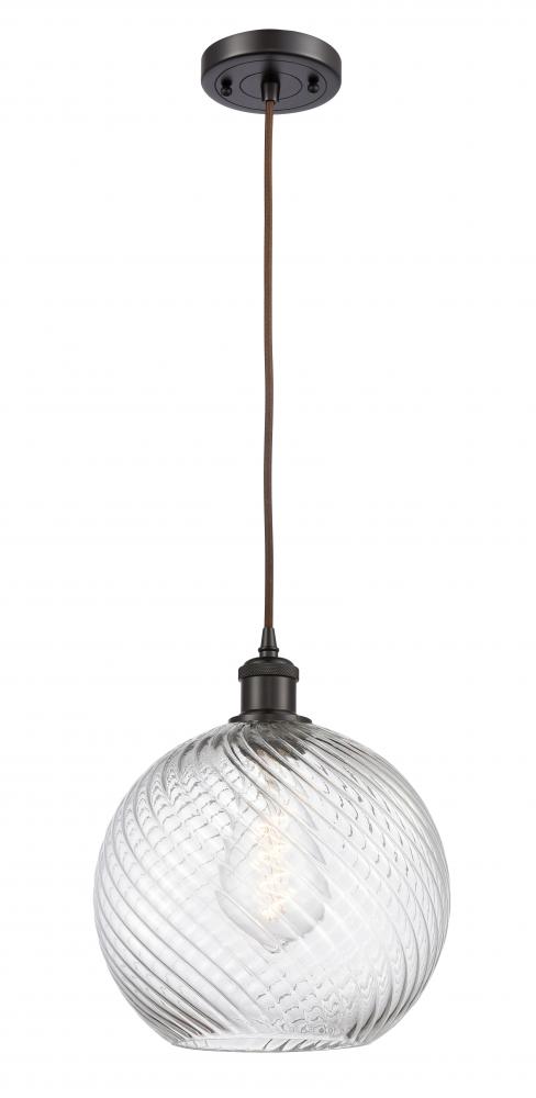 Large Twisted Swirl 1 Light Mini Pendant