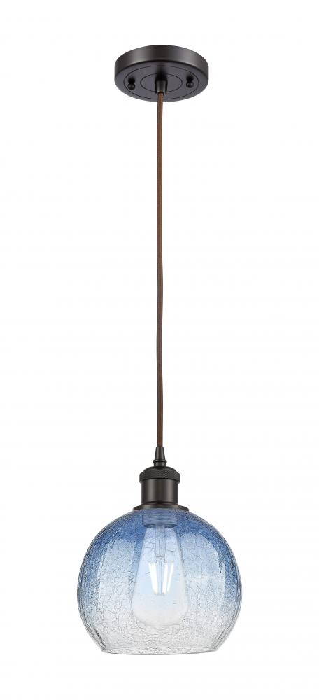 Brookhaven Globe - 1 Light - 8 inch - Oil Rubbed Bronze - Cord hung - Mini Pendant