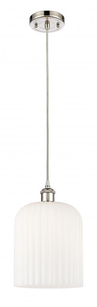Bridal Veil - 1 Light - 5 inch - Polished Nickel - Cord hung - Mini Pendant