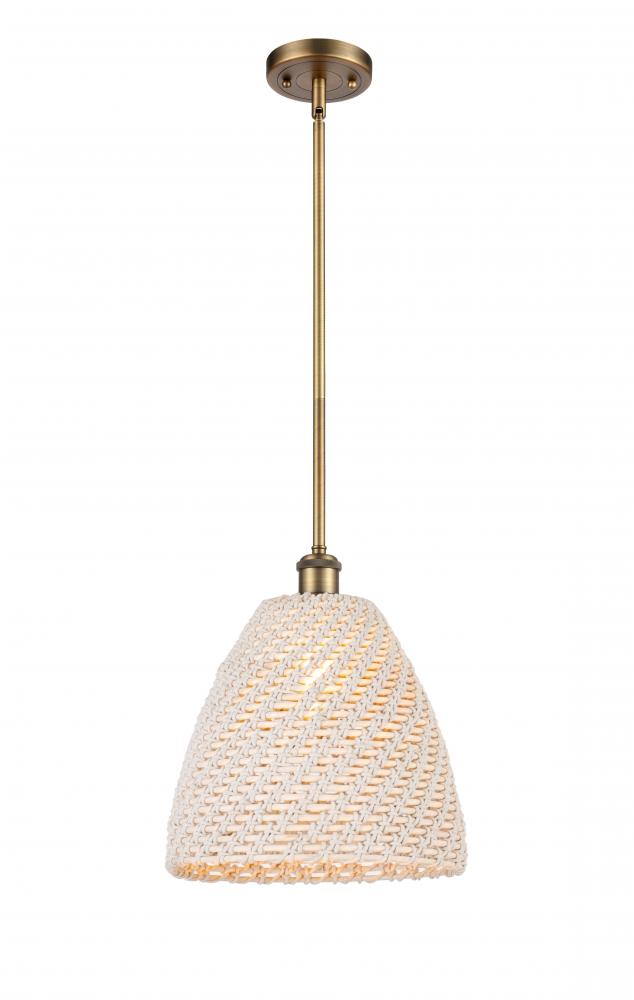Bristol Natural - 1 Light - 6 inch - Brushed Brass - Mini Pendant