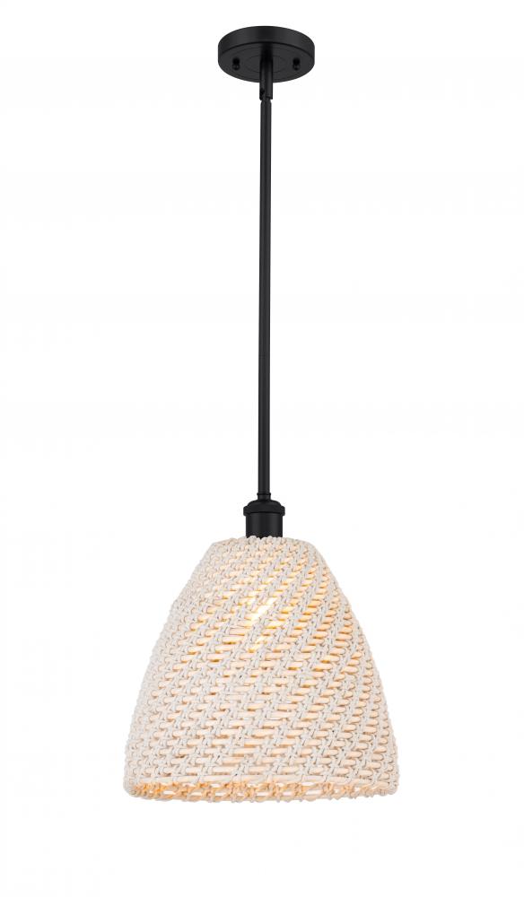 Bristol Natural - 1 Light - 6 inch - Matte Black - Mini Pendant