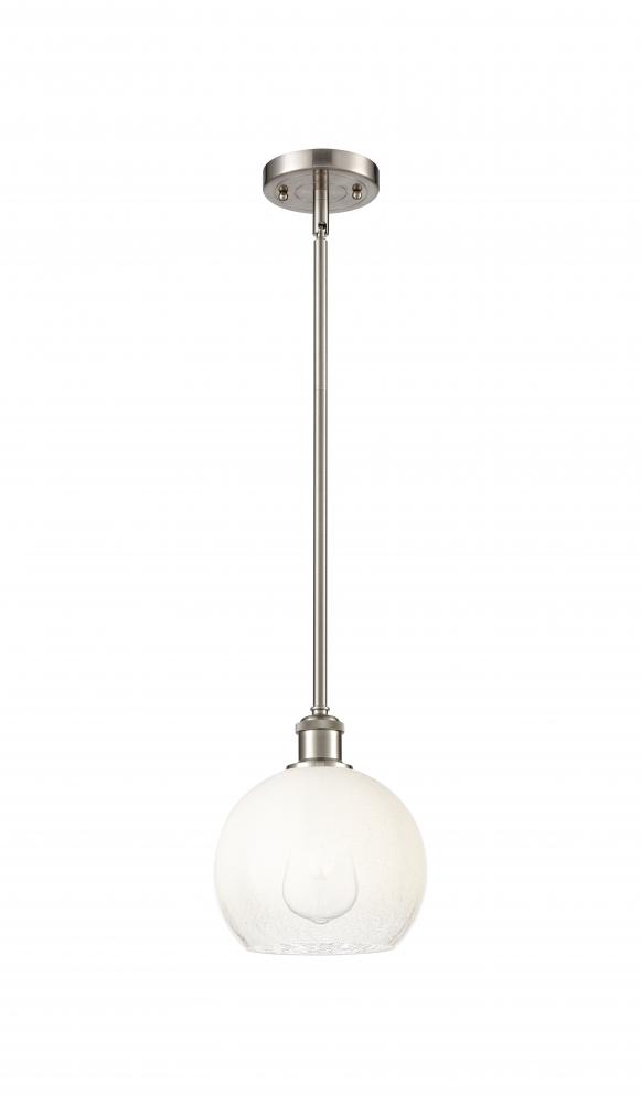Brookhaven Globe - 1 Light - 8 inch - Brushed Satin Nickel - Stem hung - Mini Pendant