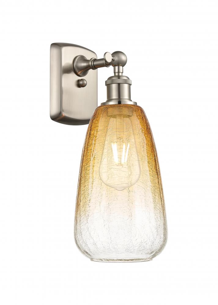 Brookhaven Almond - 1 Light - 6 inch - Brushed Satin Nickel - Sconce