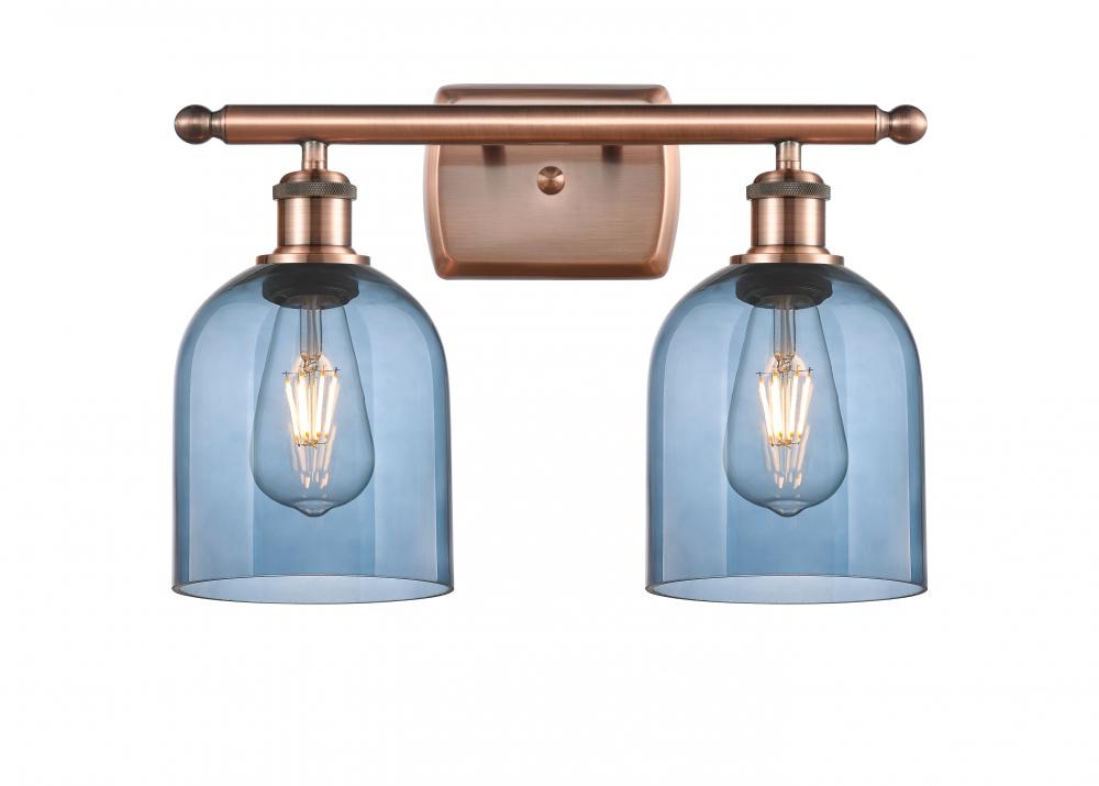 Bella - 2 Light - 16 inch - Antique Copper - Bath Vanity Light