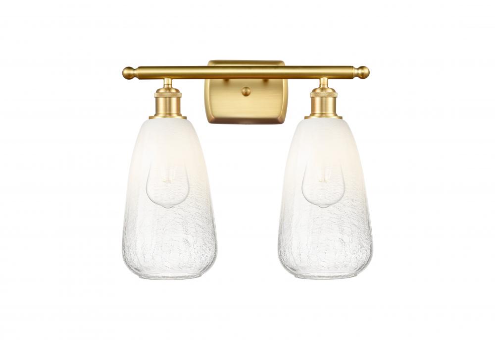 Brookhaven Almond - 2 Light - 16 inch - Satin Gold - Bath Vanity Light