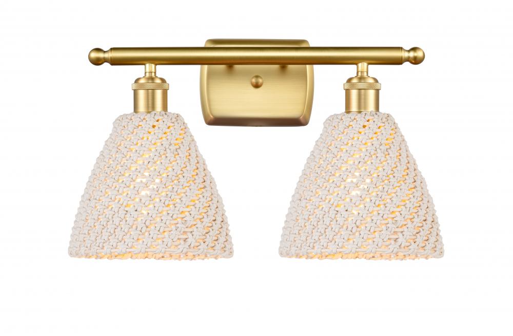 Bristol Natural - 2 Light - 18 inch - Satin Gold - Bath Vanity Light