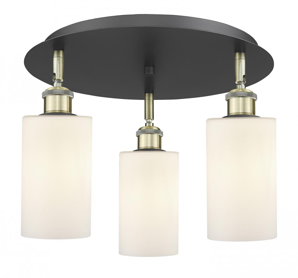 Clymer - 3 Light - 16 inch - Black Antique Brass - Semi-Flush Mount