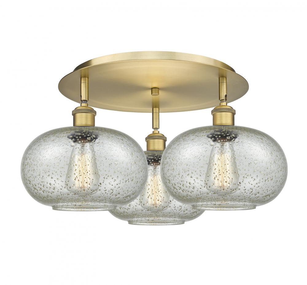 Gorham - 3 Light - 21 inch - Brushed Brass - Semi-Flush Mount
