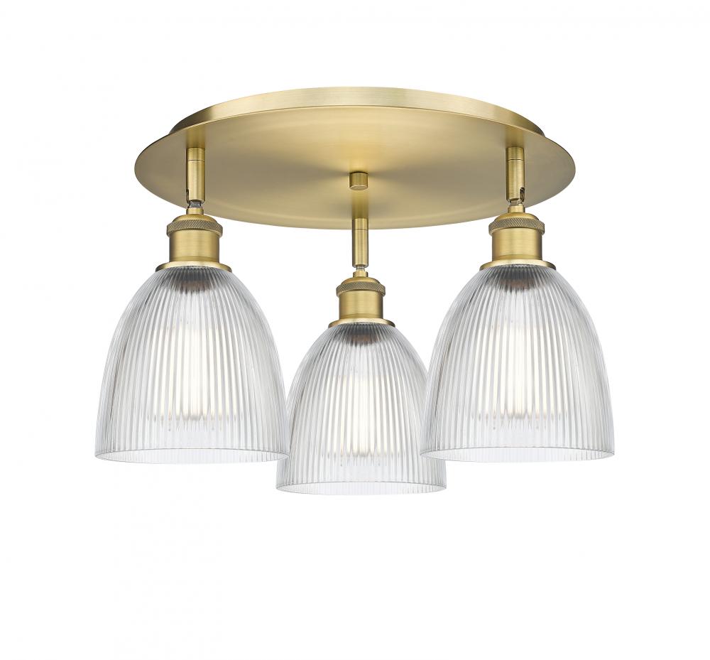 Castile - 3 Light - 18 inch - Brushed Brass - Semi-Flush Mount