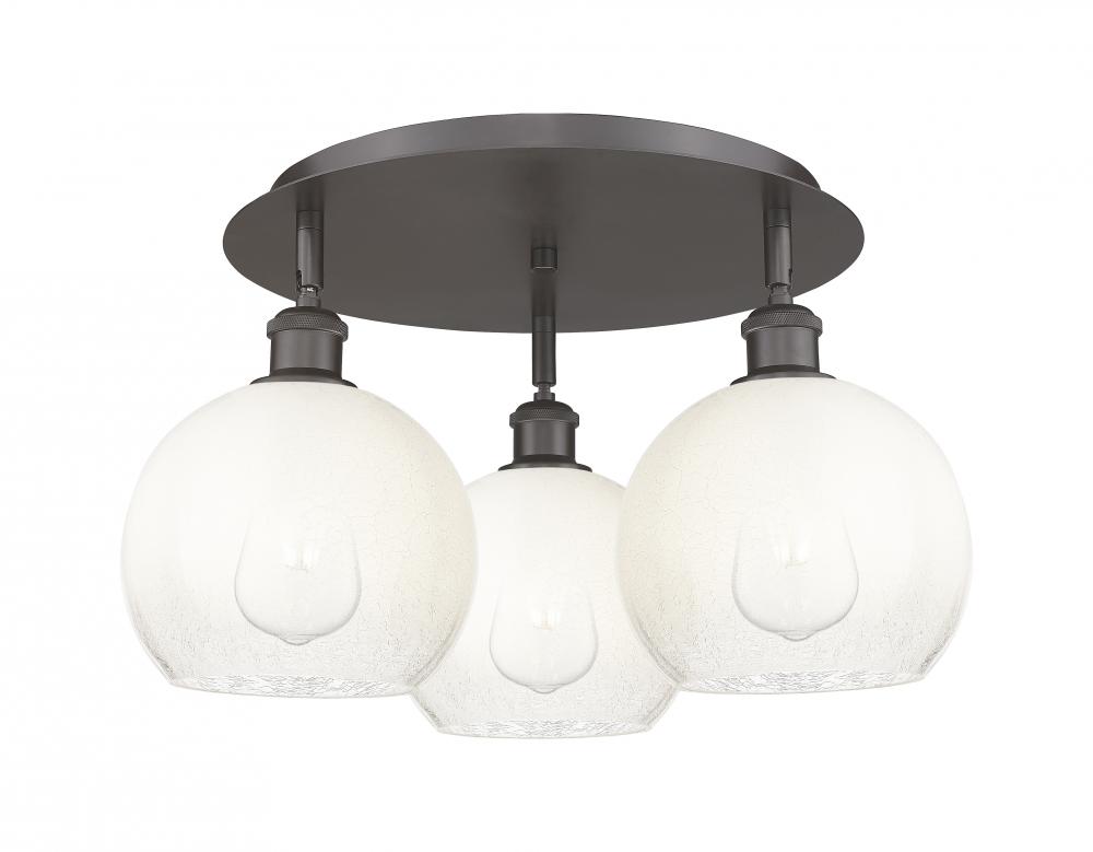 Brookhaven Globe - 3 Light - 20 inch - Oil Rubbed Bronze - Semi-Flush Mount