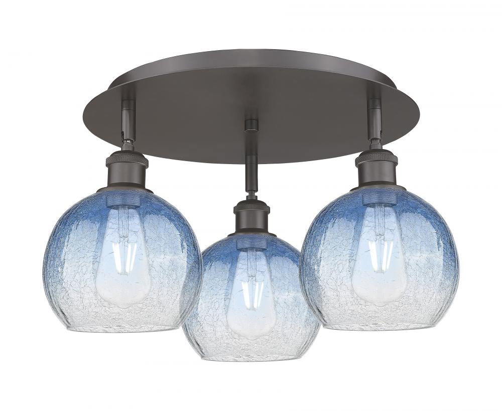 Brookhaven Globe - 3 Light - 20 inch - Oil Rubbed Bronze - Semi-Flush Mount