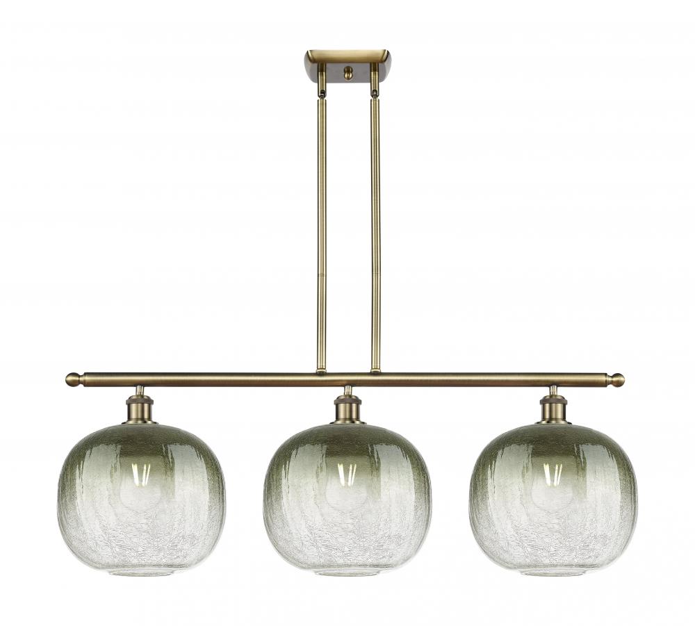 Brookhaven Sphere - 3 Light - 37 inch - Antique Brass - Stem Hung - Island Light