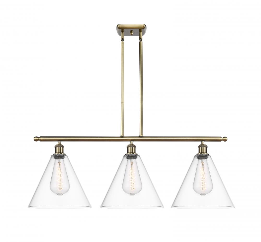 Berkshire - 3 Light - 39 inch - Antique Brass - Stem hung - Island Light