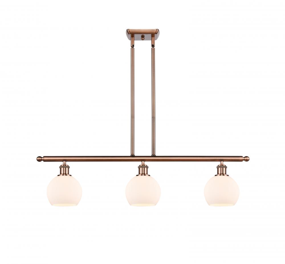 Athens - 3 Light - 36 inch - Antique Copper - Cord hung - Island Light